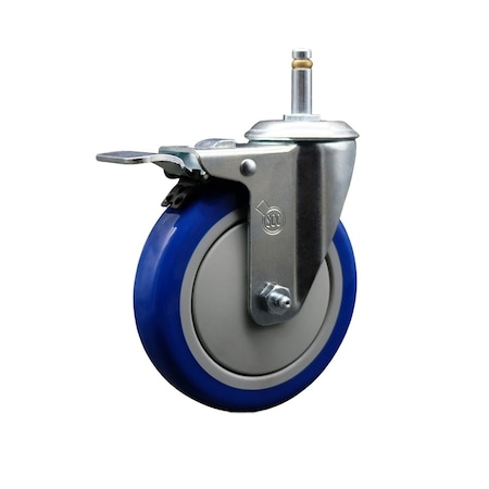 Service Caster Metro 4615PCB Replacement Caster with Brake MET-SCC-GRTTL20S514-PPUB-BLUE-716138